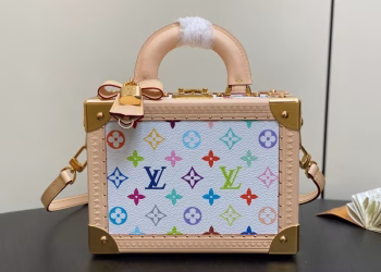Louis Vuitton x Takashi Murakami M13125 Small Limited Edition Monogram Multicolore White Handbag & Luggage